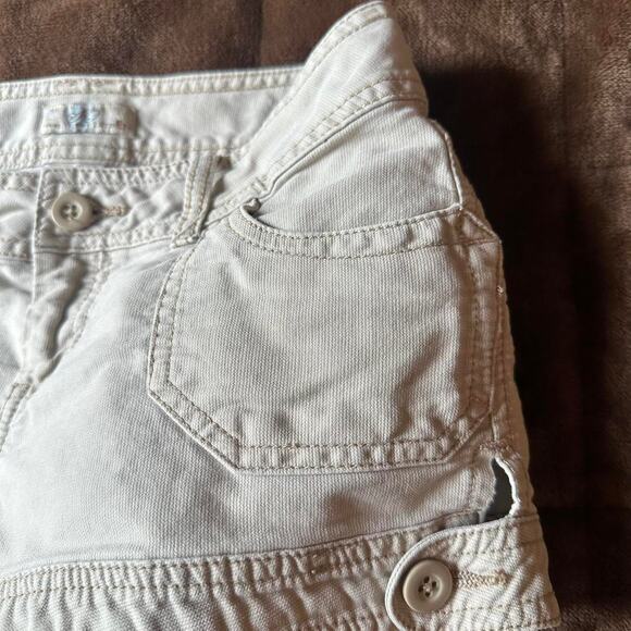 Y2k wear it declare tan cream micro mini shorts size 3 - Picture 3 of 8